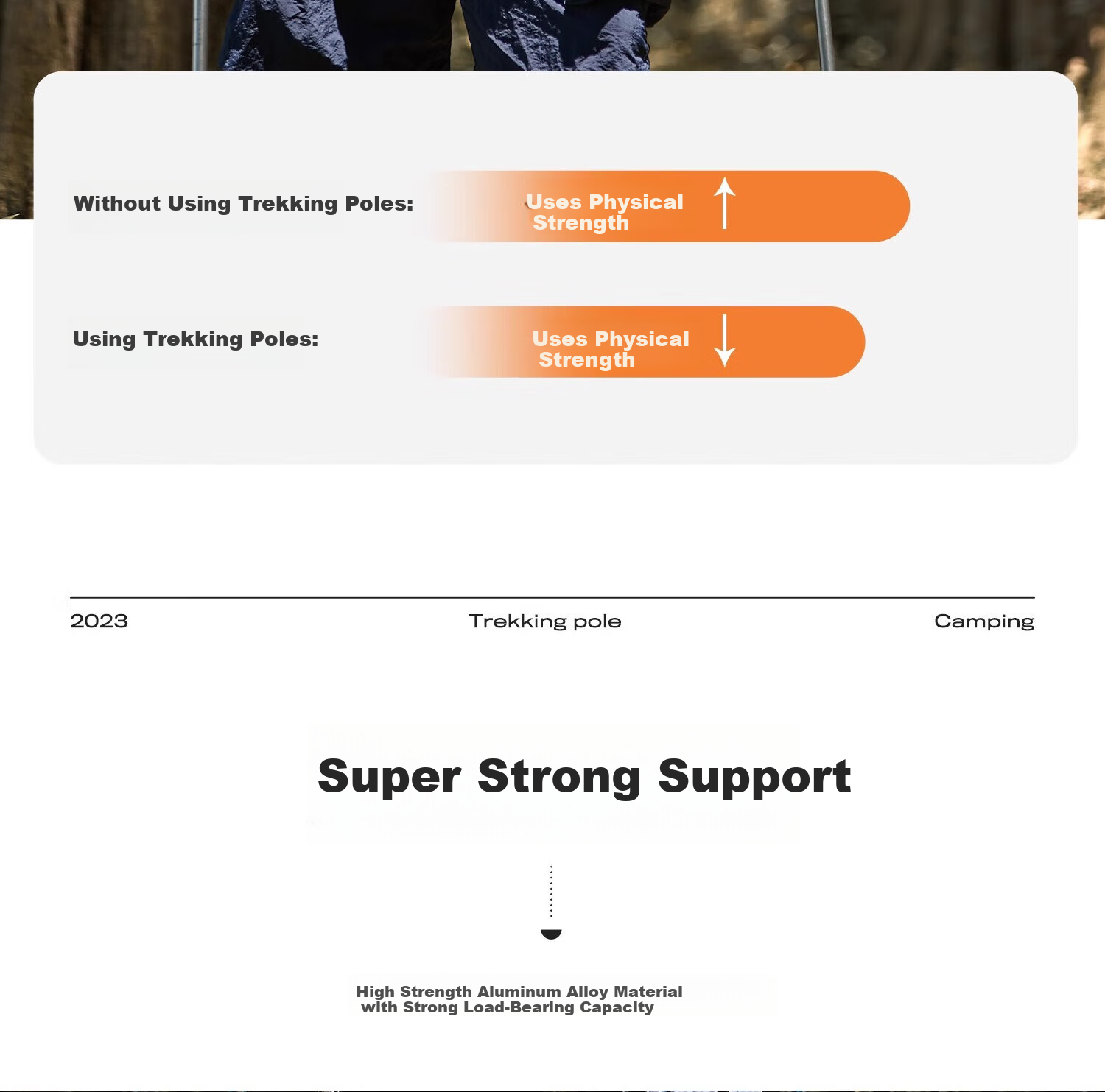 Primitive Outdoor Lightweight Folding Trekking Pole Adjustable Hiking Stick for Kids Professional Telescopic Women's Walking Staff 8