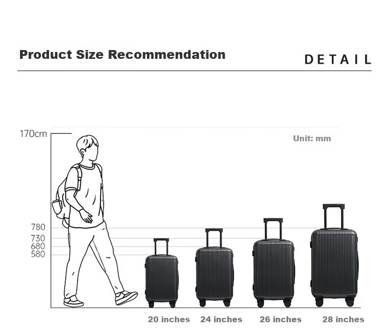 Jingsu Luggage Women's Carry-On Suitcase, Men's Trolley Case, Lightweight Student Password Travel Suitcase, 26-inch Black 16
