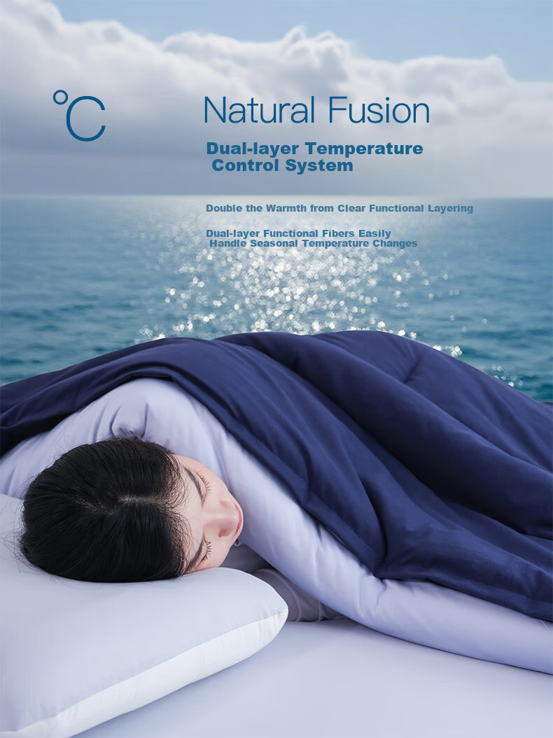 Jiuzhoulu A-Class Deep Sleep Quilt PRO Double-Layer Temperature Control Quilt Core Spring and Autumn 1.5*2m Air Conditioning Quilt Four Seasons Use No Duvet Cover 5 Jin 4