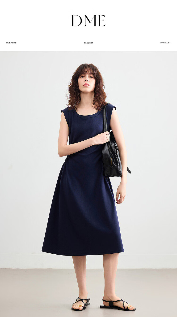 Demana [Cloud Soft Air Layer] Summer Urban Casual Sleeveless Waist Slimming Elegant Mid-Length Dress for Women 1