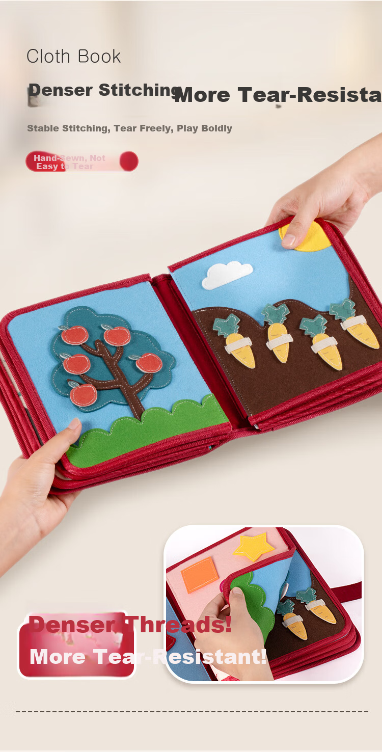 Disney Montessori Early Education Baby Cloth Book Infant Toy Luxury Book Newborn Gift Box First Birthday New Year Gift 12