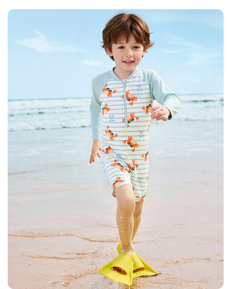 Balabala Kids Swimwear Boys Girls Baby 2026 Summer New Two-Piece Sunscreen Chlorine-Resistant Cartoon One-Piece Swimsuit Pants 16