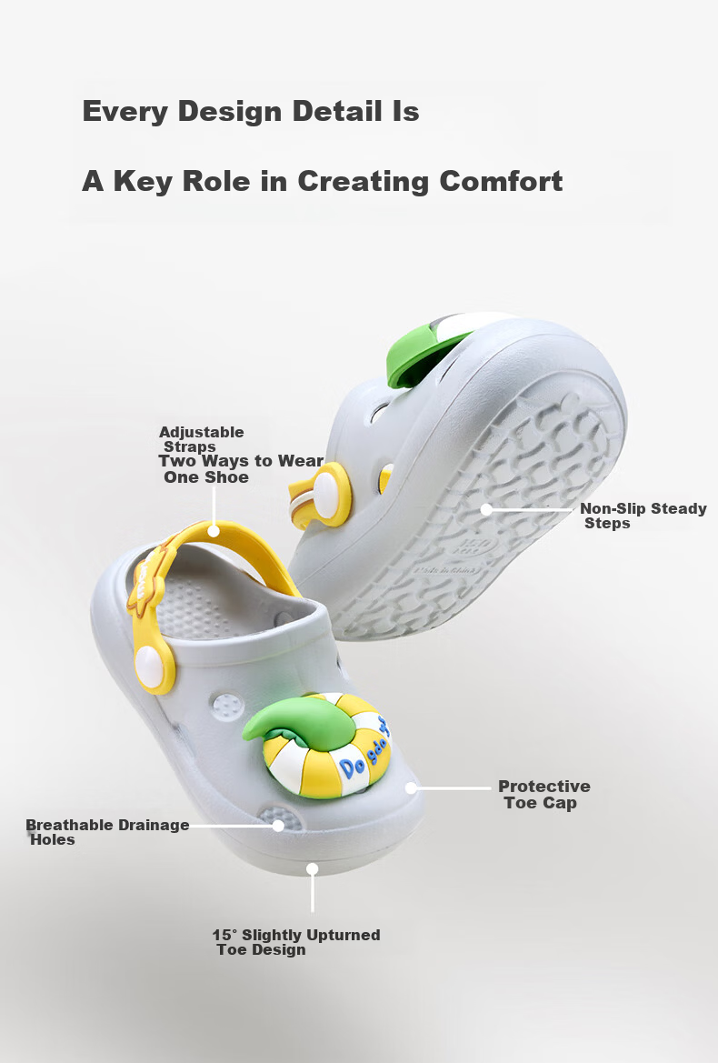 Cheerful Mario Crocodile Kids Summer Slippers Boys Clogs Non-Slip Indoor Bath Toddler Sandals Baby Beach Shoes 3