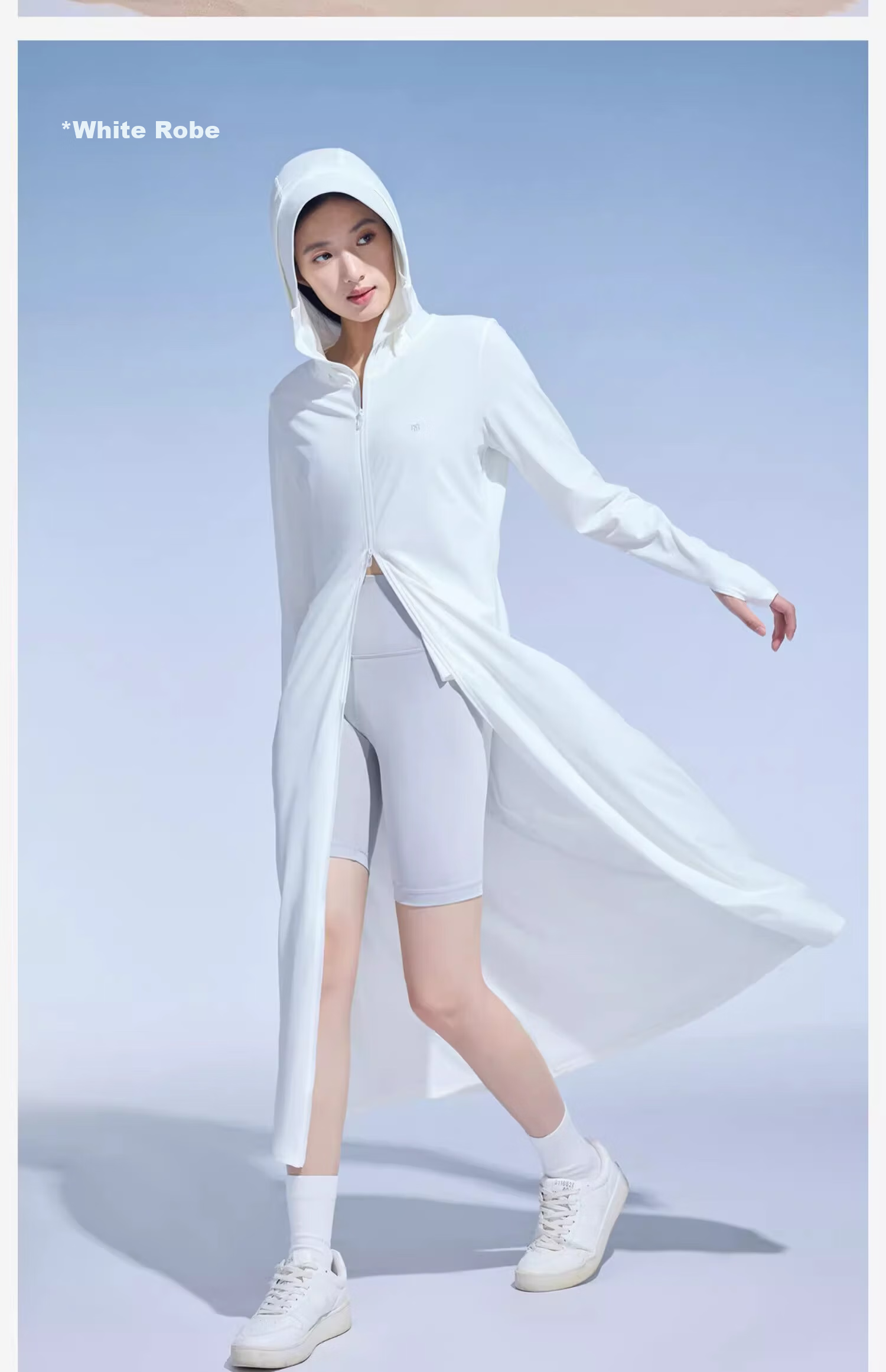 Moxun [Zhao Lusi Same Style] Long Sun Protection Jacket for Women UV Protection Breathable Full-Length Coat Robe Windbreaker 29