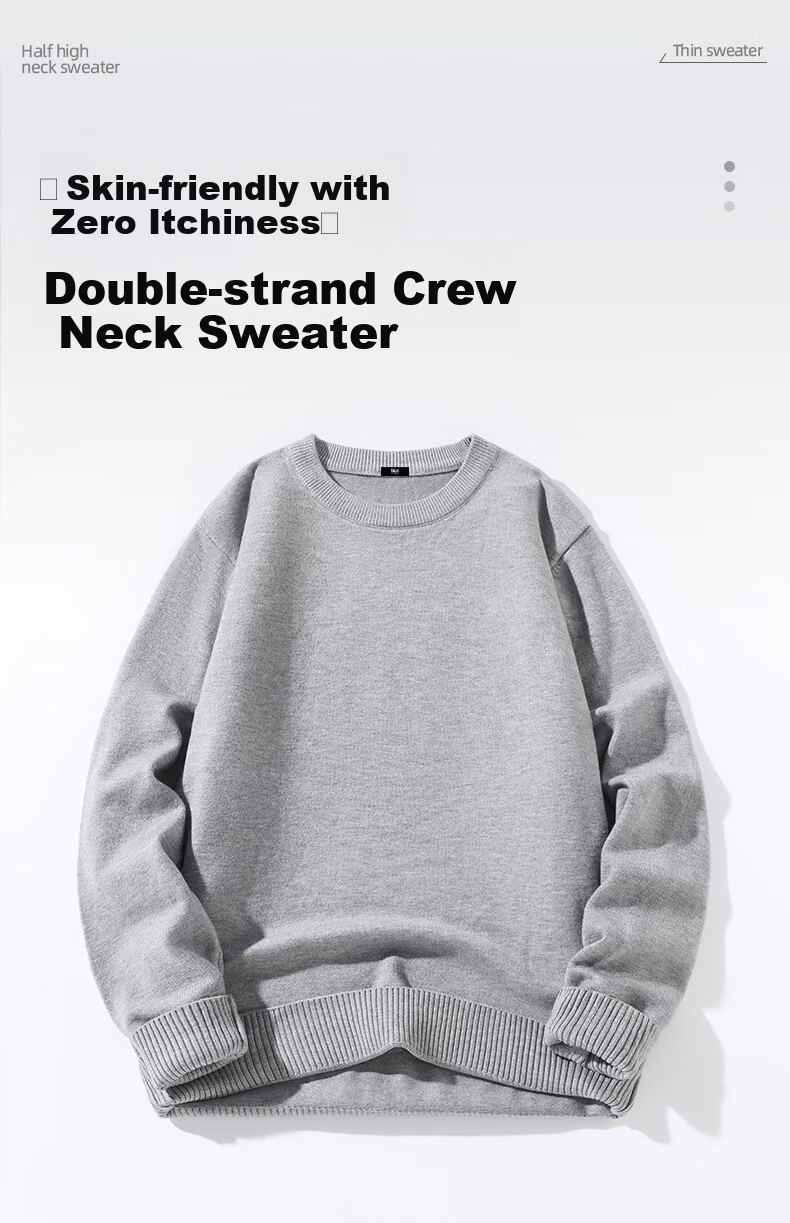Baleno S&K Series Crew Neck Knit Sweater Men Autumn Winter Casual Simple Versatile Heavyweight Loose Fit Men's Sweater 2