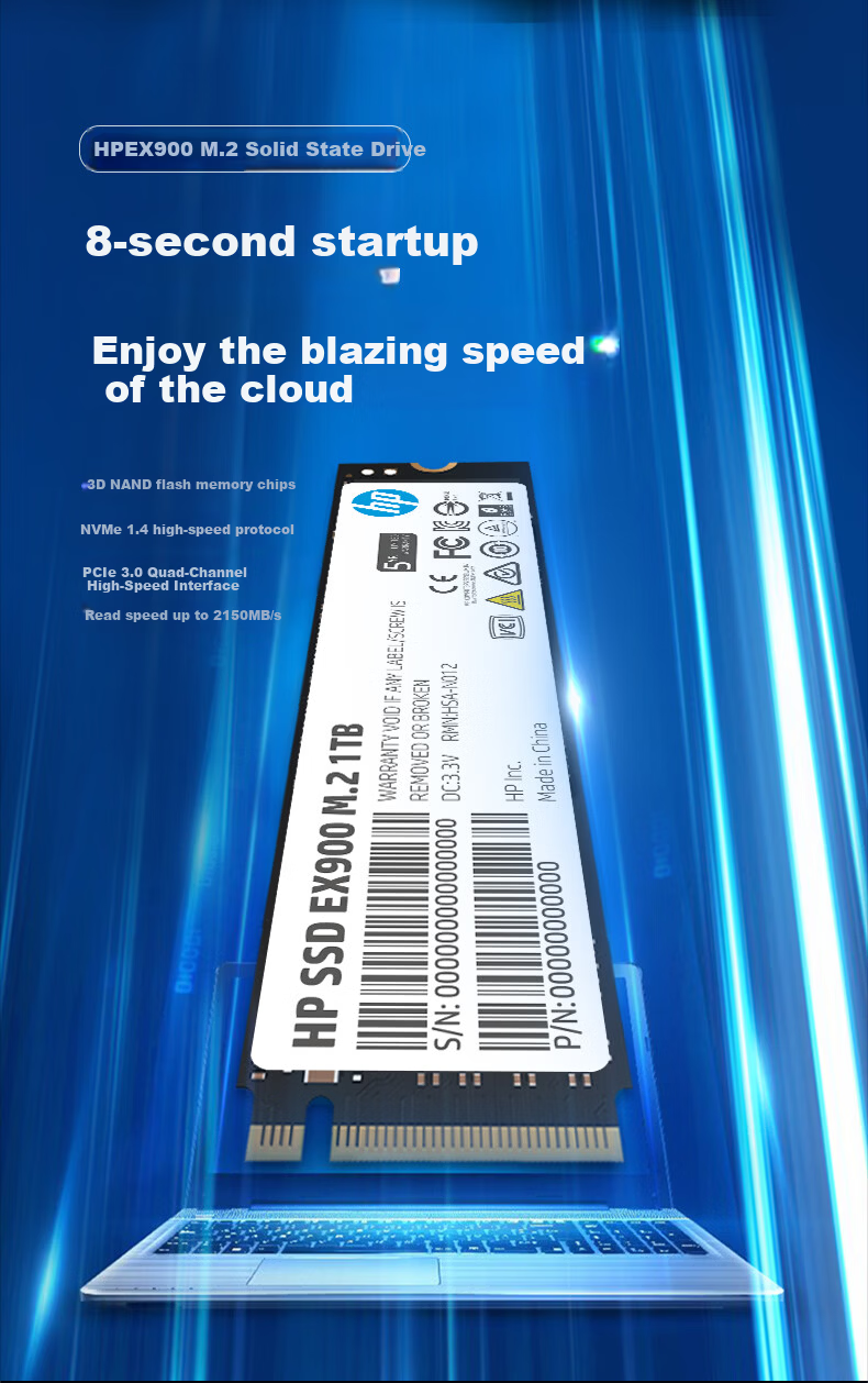 HP 1TB SSD M.2 NVMe EX900 Plus Series (Gaming Upgrade Edition) 2