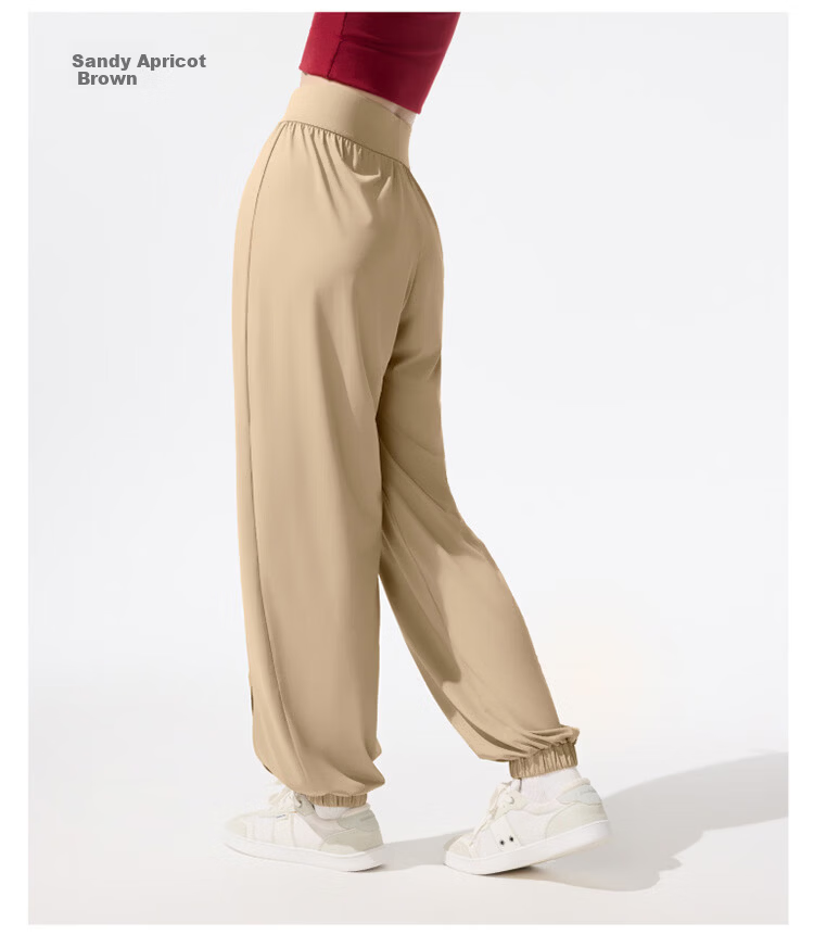 Banana Under Wide-Leg Pants Casual Women's Draped Loose Sun-Protective Sports Trousers Breathable Spring Summer AL206 Twilight Black M 16