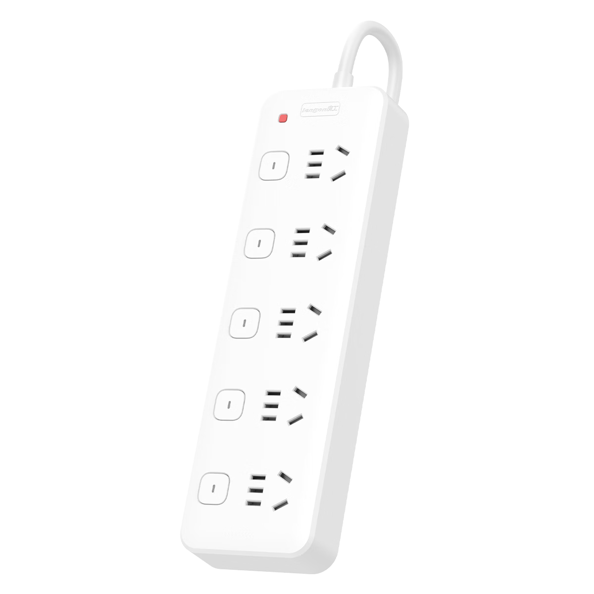Lengon Safety Power Strip, 5 Outlets with Control, 1.8 Meters, Power Bar/Extension Cord/Power Strip/Power Board/Docking Board for Dormitory, Home And Office Use E05-1.8