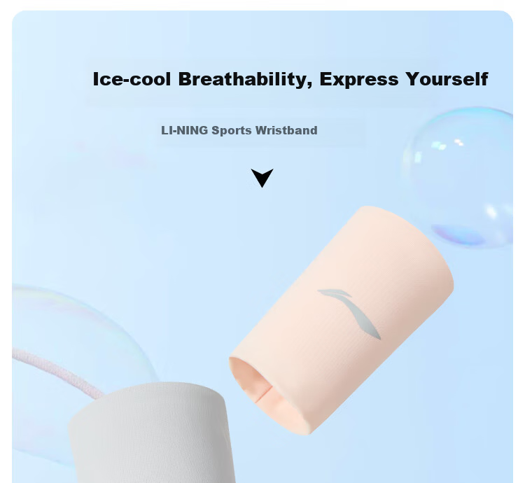 LI-NING Sports Wristband Cooling Sweat Towel Summer Lightweight Running Sweat-Absorbing Volleyball Badminton Wrist Support 2
