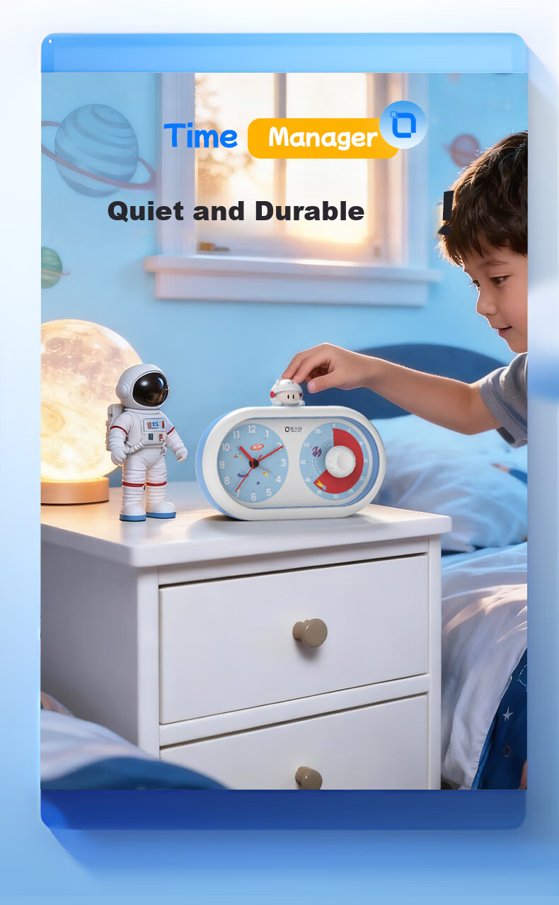 Zhong Xiaobai Visual Timer Alarm Clock 2026 New Student Study Wake-Up Device Self-Discipline Silent Countdown Timer Time Manager Back to School Edition 10