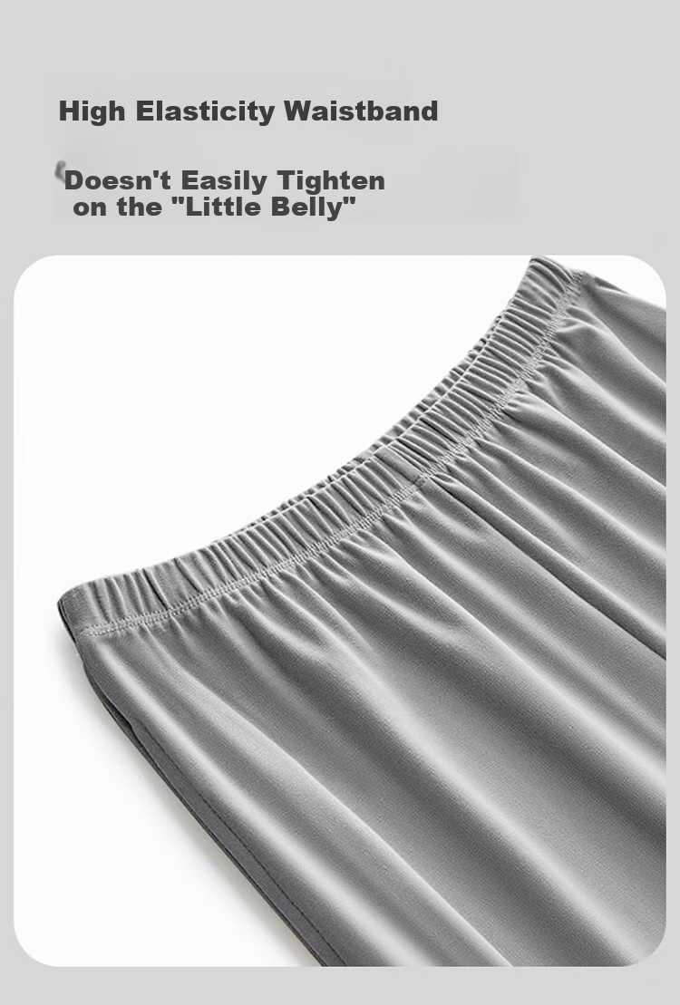 Yiershuang Men's Spring Summer Cotton Sleep Pants Casual Wearable Antibacterial Mite-Resistant Loose Comfortable 100% Cotton Home Pants 21