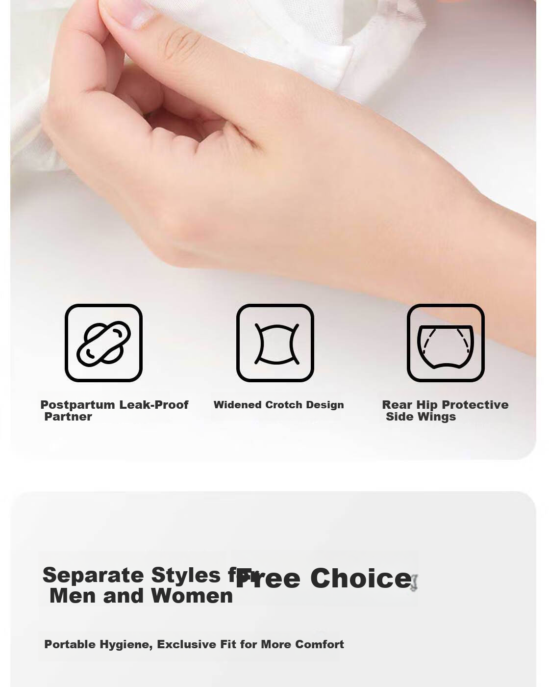 MINISO 4-Pack Lightweight Clean Women's Travel Underwear L Size Wide Hip Portable Disposable Individually Sterilized Packaging 18