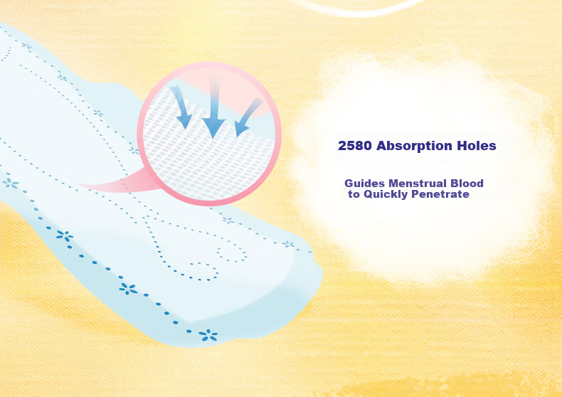Elis King Instant Absorption Daytime Sanitary Napkins Soft Cotton 250mm 13 Pieces Breathable Dryness JD Self-operated Menstrual Pads 5