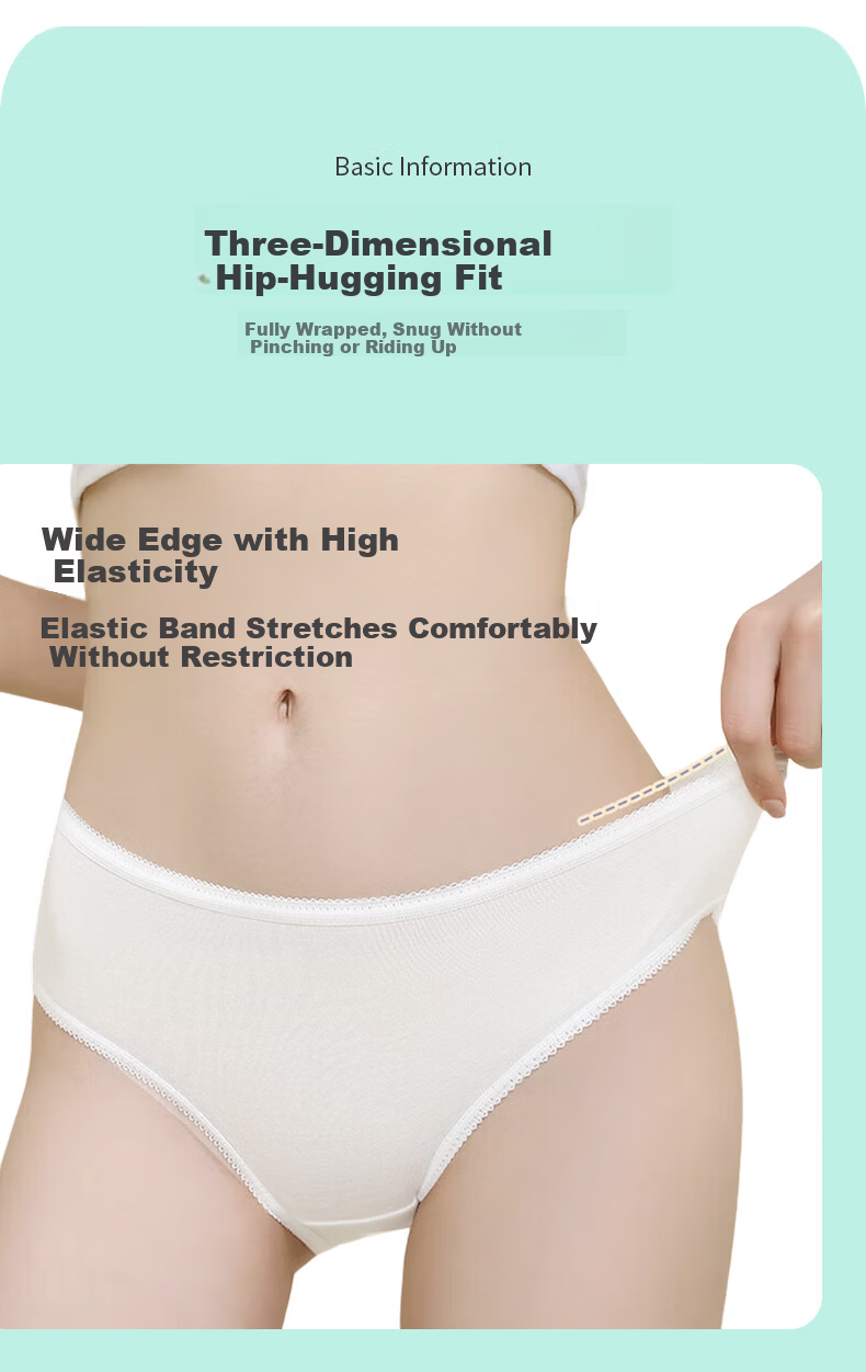 LangSha Disposable Women's Cotton Sterilized Travel Wash-Free Shorts Maternity Postpartum Daily Use Pants 8