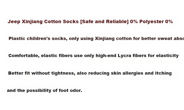 JEEP Kids Socks Summer 100% Cotton 10A Antibacterial Boys Mid-Calf Odor-Resistant Breathable Mesh Baby Socks 1