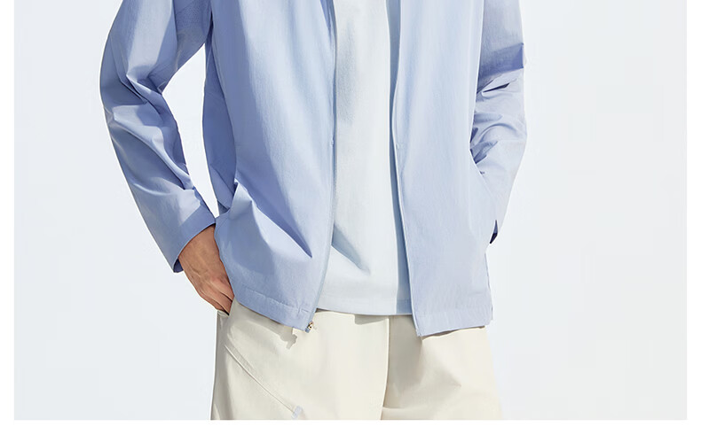 VVC Men's Summer Outdoor Ice Cooling Lightweight Breathable UV Protection Sun Protection Jacket Almond Beige XL 27