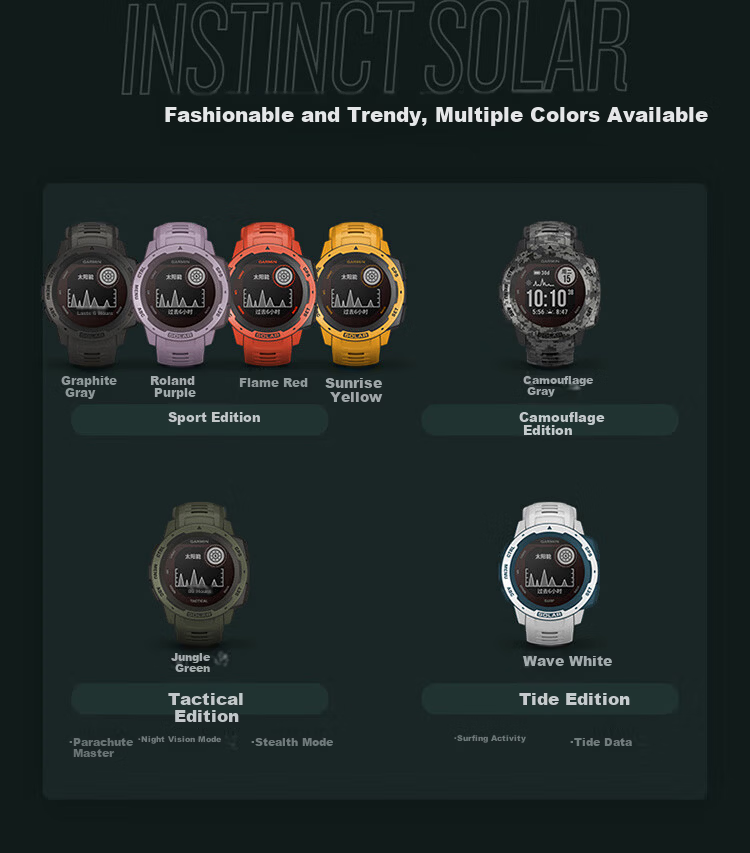 GARMIN Instinct 3 Graphite Gray - 50mm AMOLED Screen Outdoor Sports Smartwatch for Adventure, Mountaineering, And Running 6