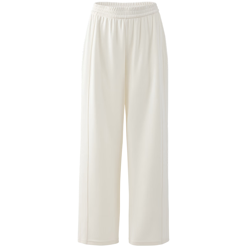 Guniangjia Straight-Leg Casual Wide-Leg Pants White Women's Spring Summer Soft Thin Plus Size Loose Trousers