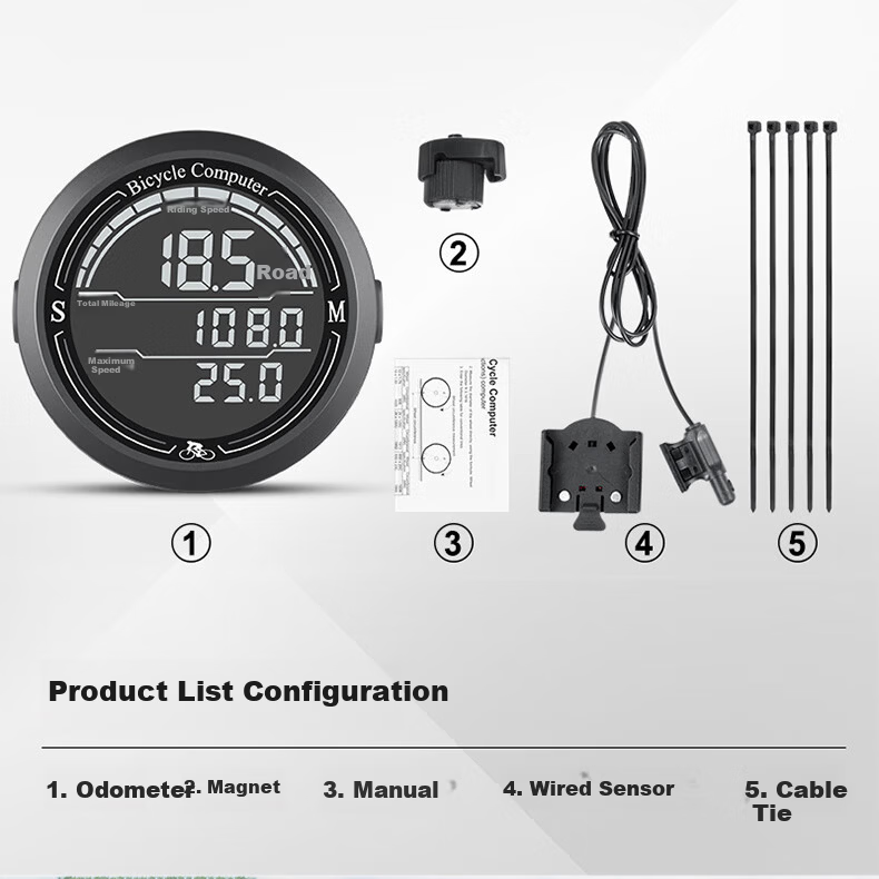 Bond Fujida Bicycle Smart Speedometer Mountain Bike Universal Speed Test Mileage Measurement Cycling Accessories Equipment 7