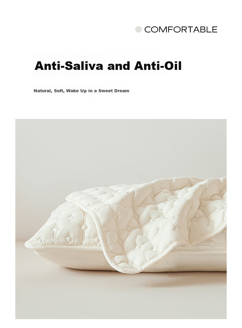 MUJI A-Class 100% Cotton Soybean Cotton-Padded Pillowcase Anti-Oil and Dirt Single 48x74cm Pair 2