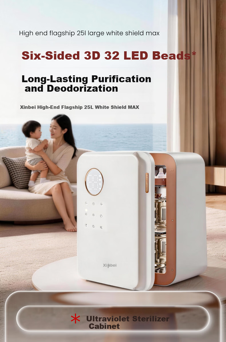 Xinbei Baby Bottle Sterilizer and Dryer UV 32 LED 25L-8032 2