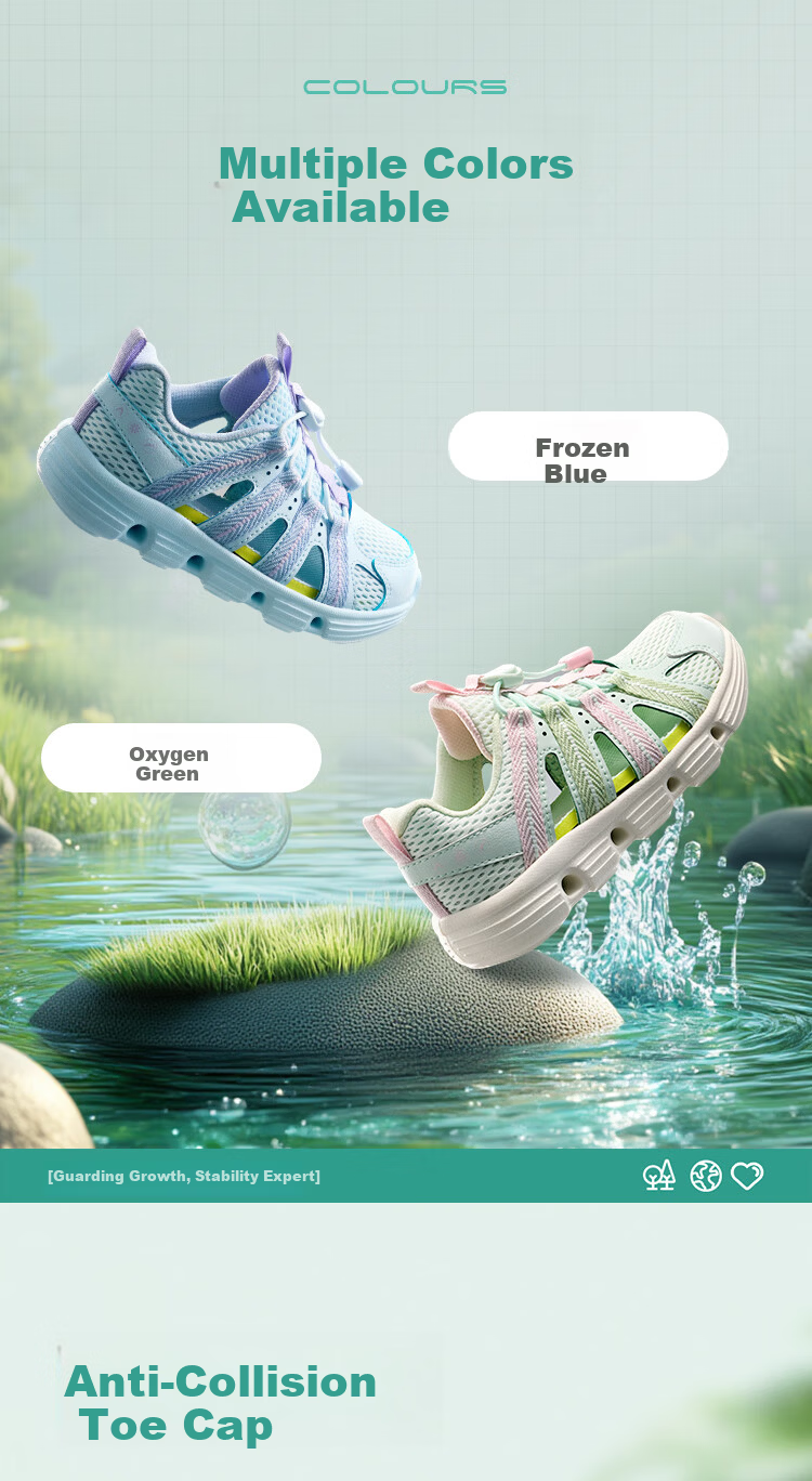 Anta Kids Girls Summer 2026 Breathable Lightweight Water Shoes Sandals A22629906 11