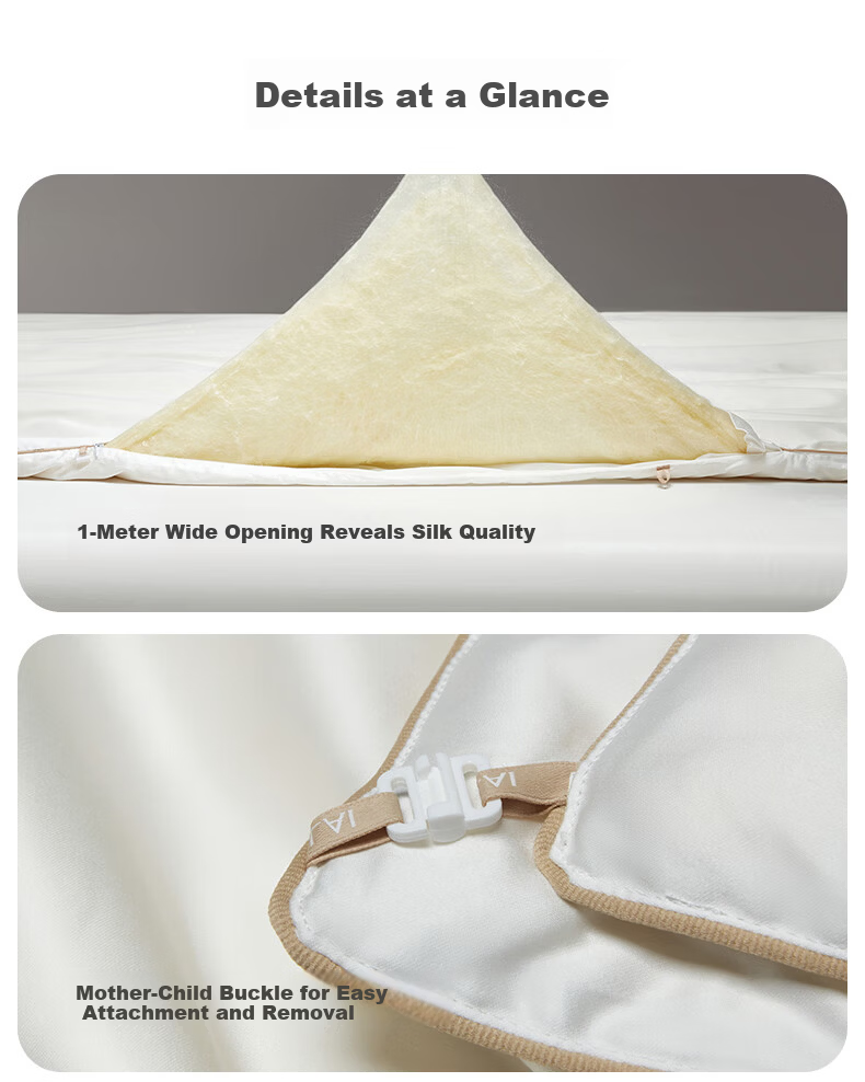 Luolai Home Textiles Mulberry Silk Quilt 100-Thread Count Cotton A-Class 100% Mulberry Silk All-Season Quilt Core Approx. 4.8 Jin 13
