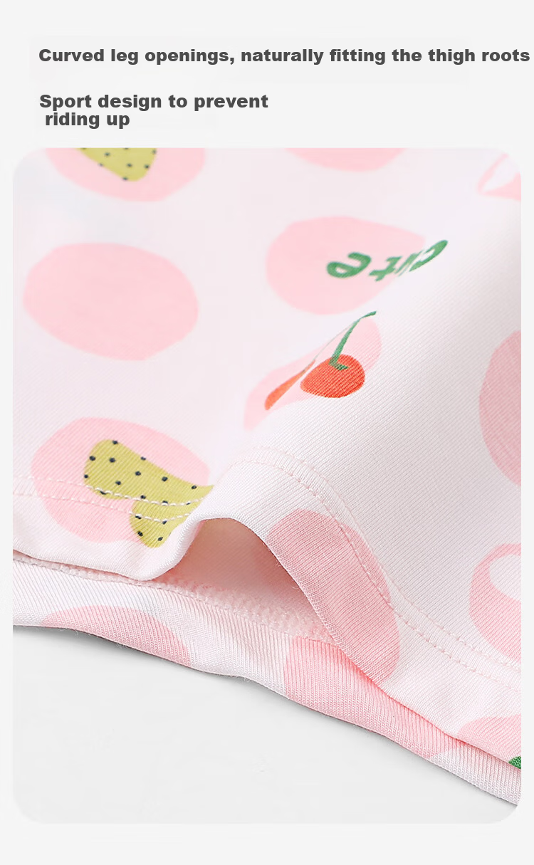 Jiusuiban Kids Girls 7A Antibacterial Boxer Briefs High-Waist Silk Gusset Shorts for Children Class A 9