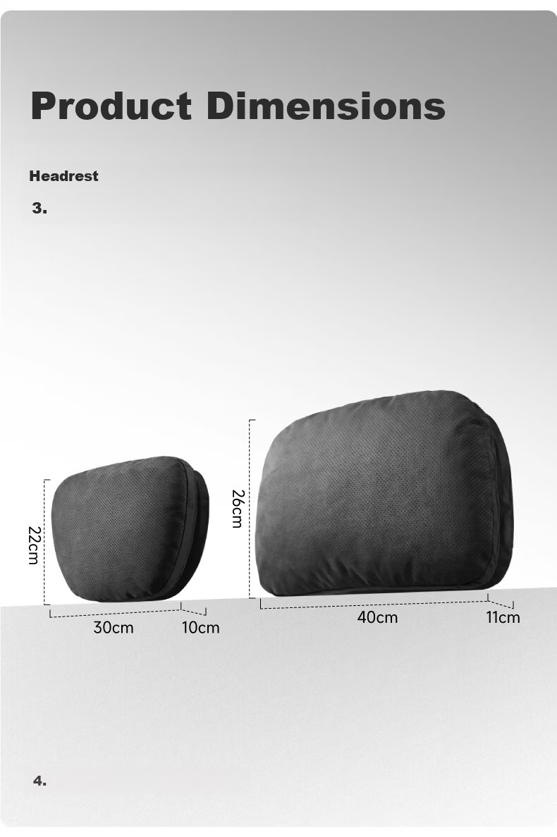 BIMLL Car Headrest, Maybach Mercedes Neck Pillow, Lumbar Support Cushion, Tesla In-Car Neck Protector, Dual-Core Support 15
