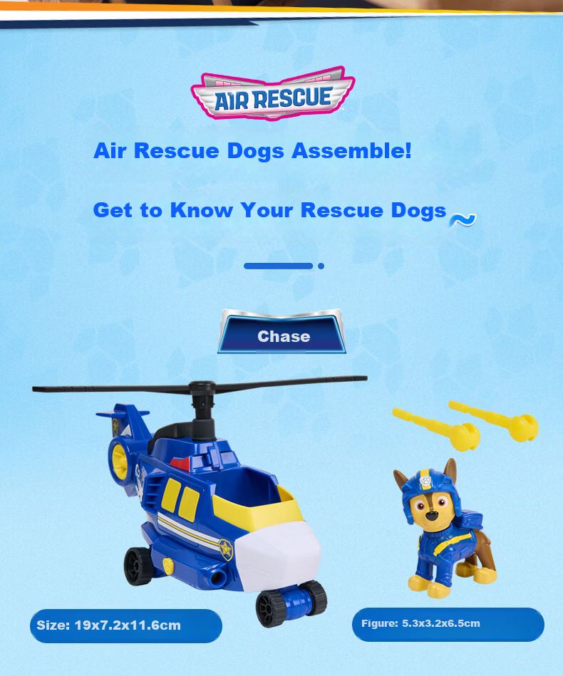 PAW PATROL Chase Rescue Airplane Toy Patrol Car for Boys and Girls Ages 3-6 Birthday Gift 15