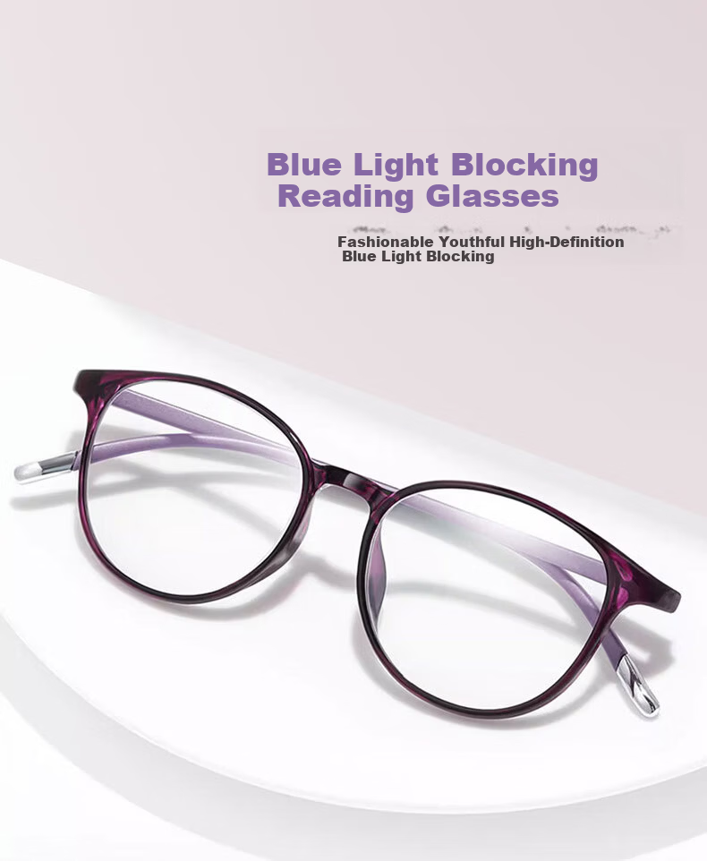 Shiyun Blue Light Blocking Reading Glasses for Women, High-Definition TR Ultra-Lightweight Elderly Presbyopia Glasses Back to School 2