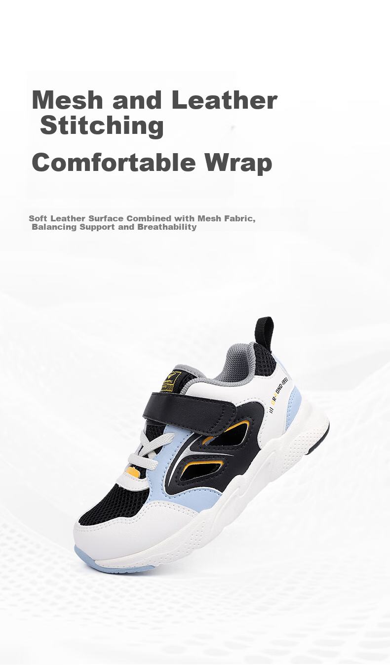 Dr. Kong Soft Toddler Walking Shoes Sports Shoes Spring Summer Boys Girls Breathable Sandals Black/Beige/Blue Size 23 3