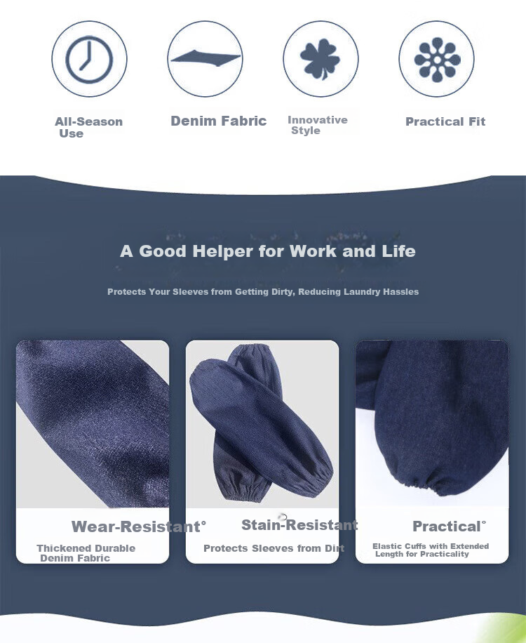 Anxiaoxia PVC Waterproof and Oil-Resistant Kitchen Work Sleeves 2 Pairs Black AGST02 2