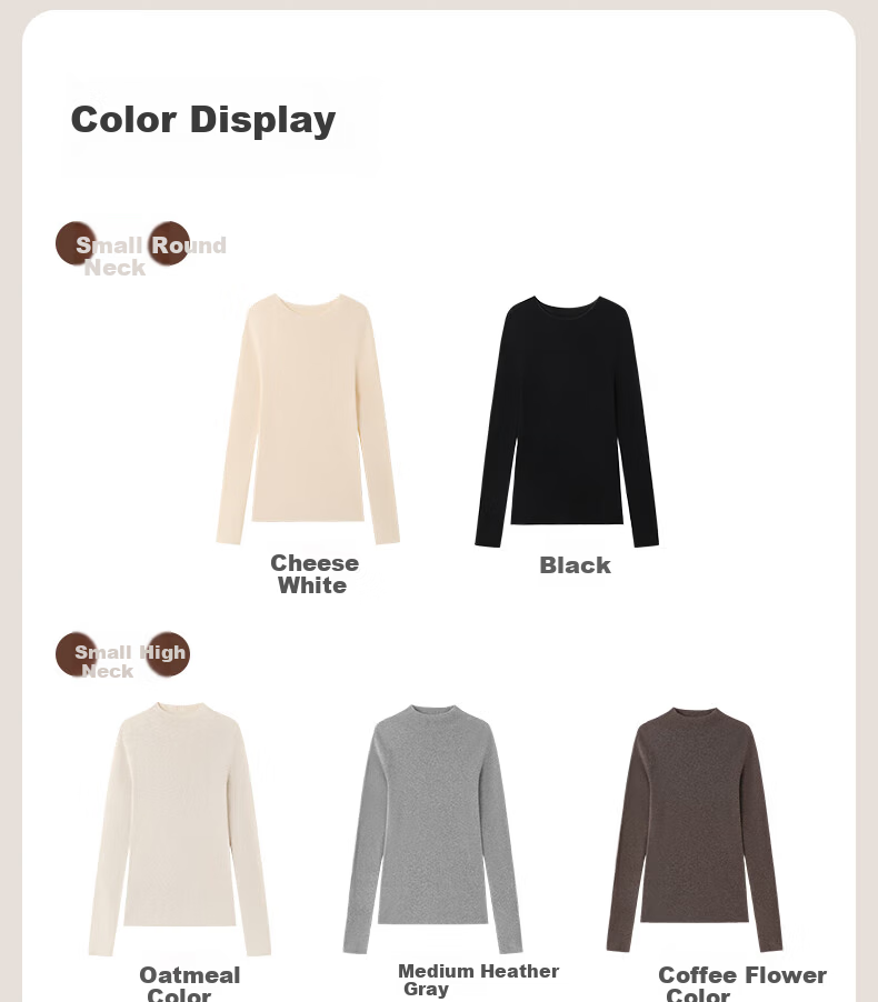 PurCotton Guo Jingjing Recommended Seamless Zero-Feel 100% Long-Staple Cotton Anti-Static Soft Cotton Sweater 28