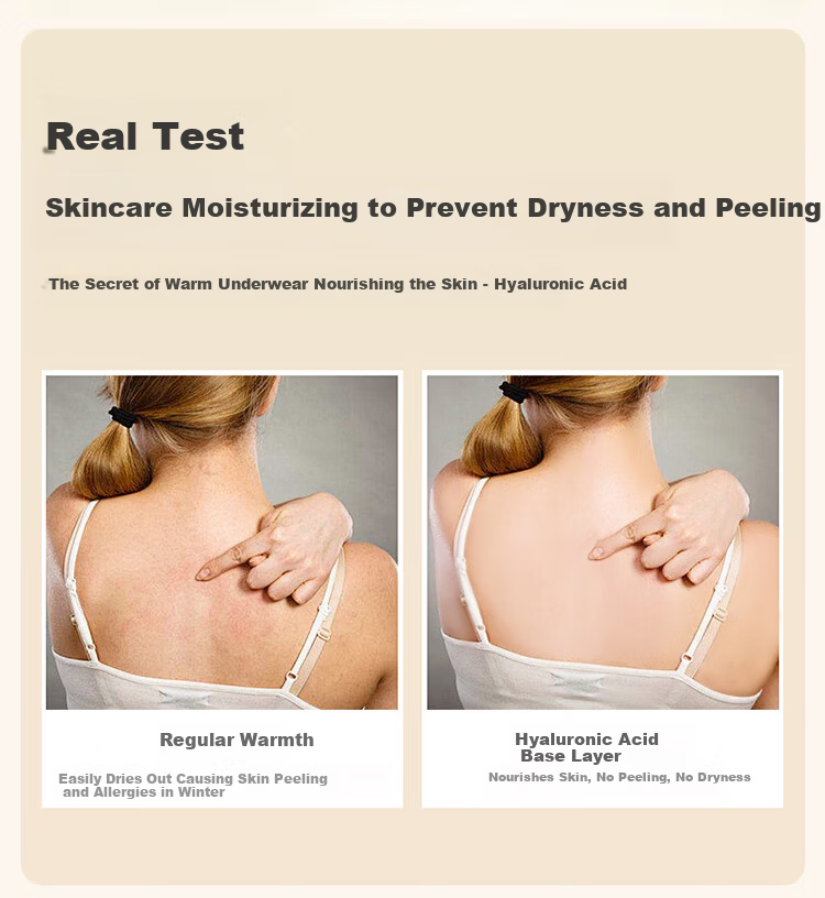 MiiOW Women's Skin Care Thermal Underwear Seamless Ultra-Thin Invisible Face Mask Base Layer Moisturizing Autumn Top and Bottom Set 5