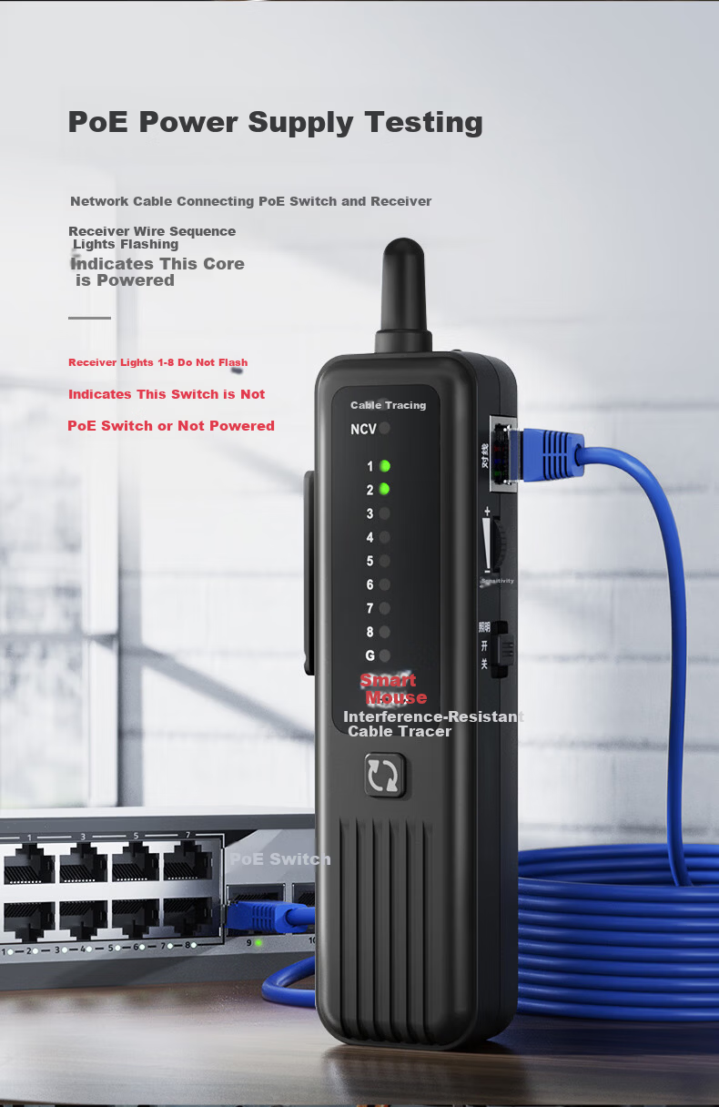 Smart Mouse NF-812 Network Cable Tester Multifunctional Line Tracker Signal Tester Inspection Tool Set 11