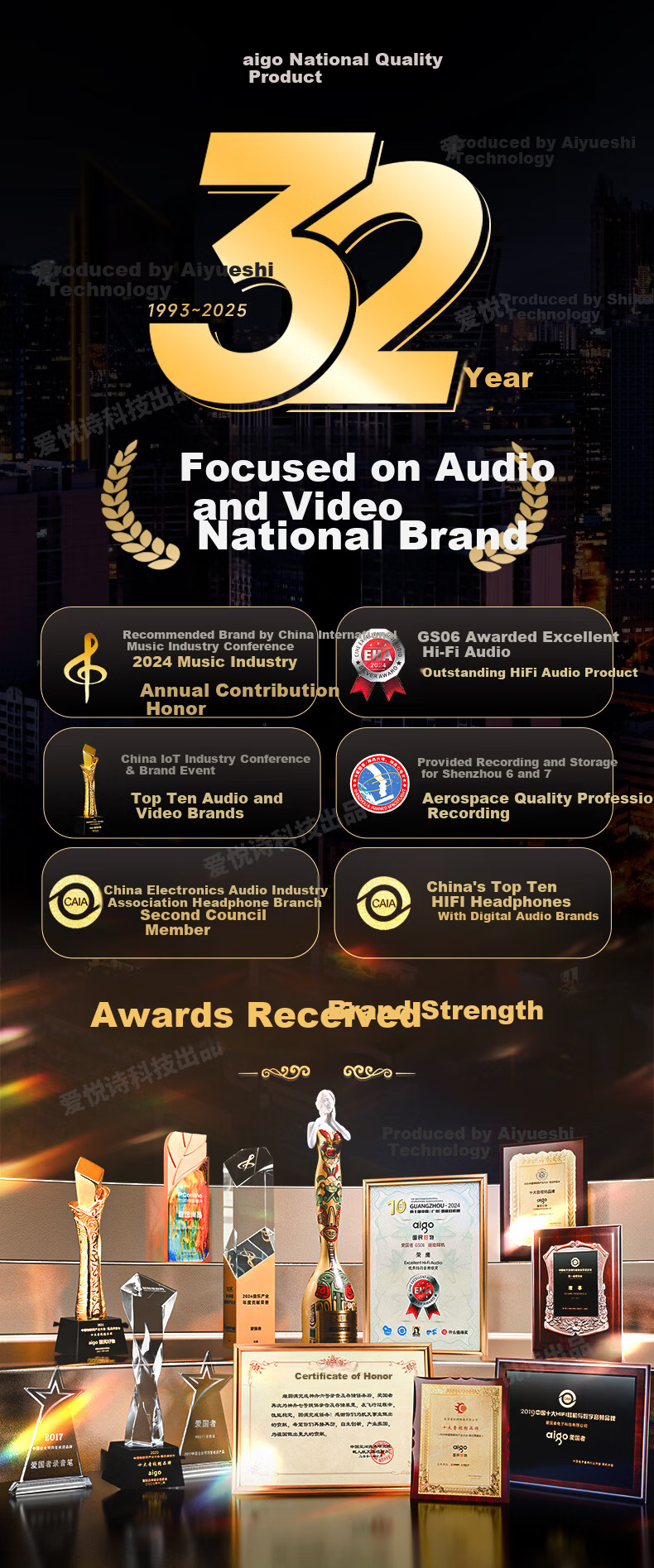 Aigo In-Ear Bluetooth Earphones Active Noise Cancelling Bluetooth 6.0 Business Music HD Call 52H Battery Life Luxury Leather Texture Universal for Xiaomi Apple TA56 Beige 1