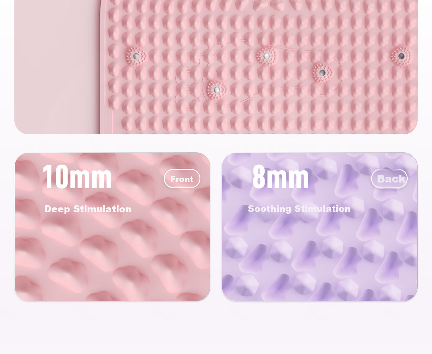 Keep Liquid Soft Silicone Acupressure Board Large Size Food Grade Ultra Slow Running Foot Massage Acupoint Toe Pressure Board Pro - Pink 30