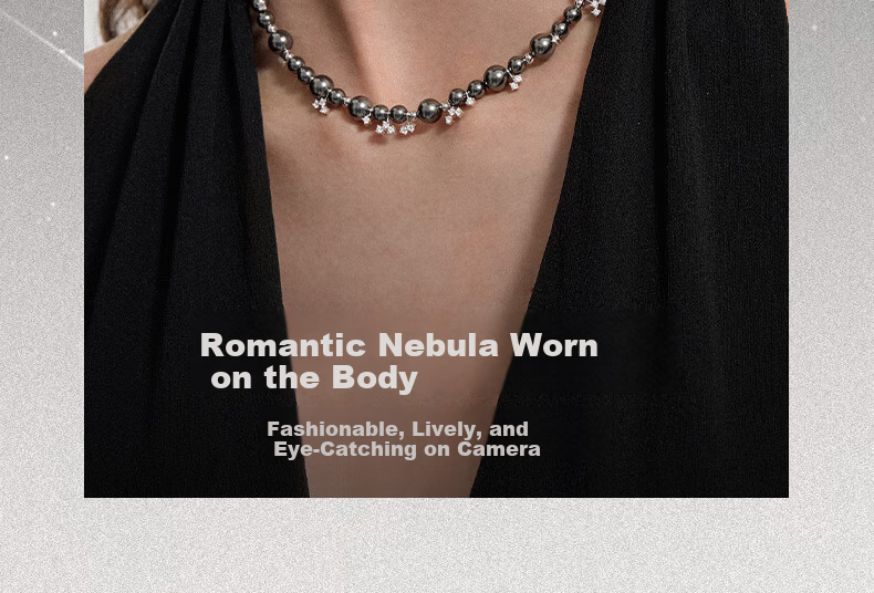 HEFANG Nebula Bubble Necklace Clavicle Chain Birthday Gift [520 Valentine's Day Gift] for Girlfriend 9