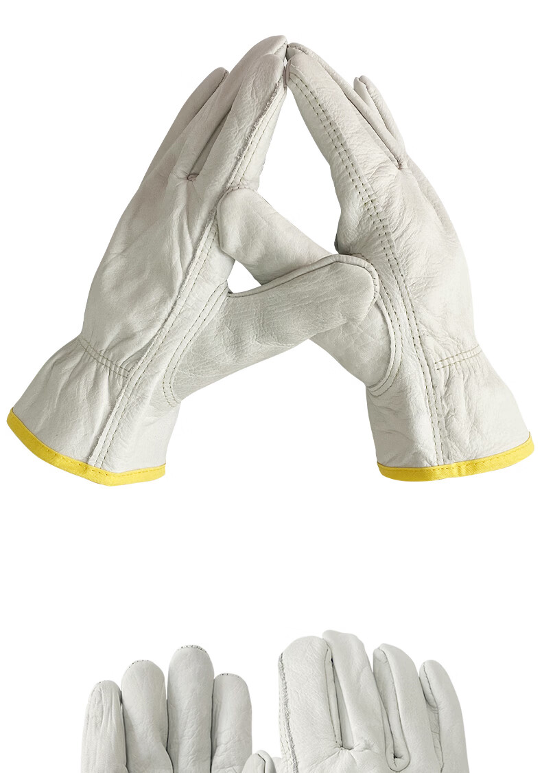 Shengfang Electric Welding Gloves Labor Protection Wear-Resistant Cowhide Welder Gloves Heat Insulation Welding Construction Site 10