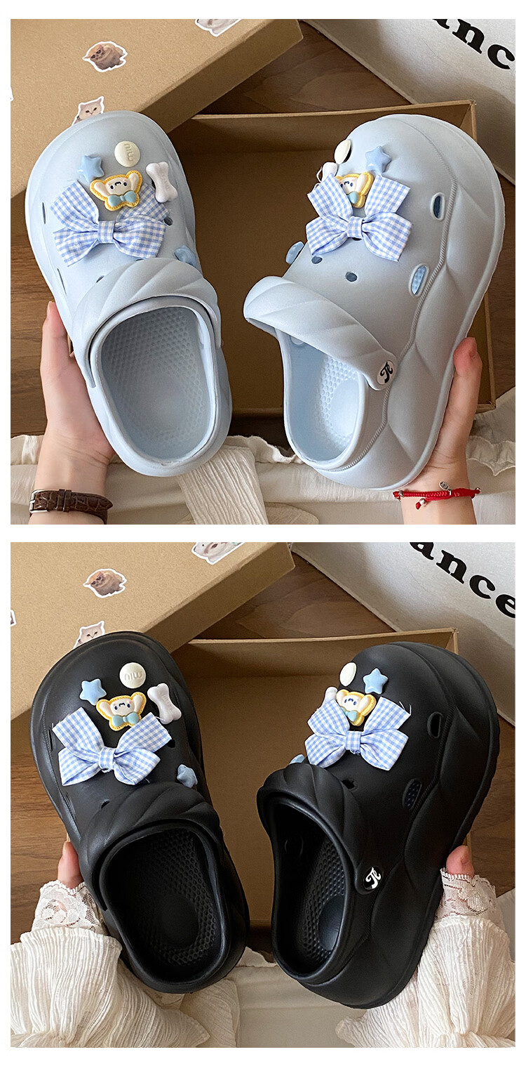 TonLion Women's Sandals 2026 Summer Breathable Hole Shoes Thick Sole Height Increasing Casual Beach Shoes Fashion White Size 40/41 9
