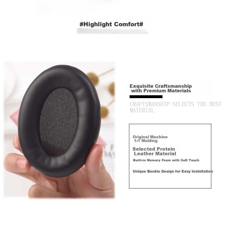 PENGGU Replacement Ear Pads Cushions for Sony WH-1000XM3 Headphones Black 2