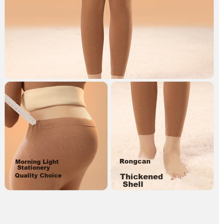 MiiOW Thermal Leggings [Maternity Belly Friendly] Cashmere Silk High-Waist Maternity Base Layer Pants Autumn Winter 2025 New Women's Skin-Friendly 3