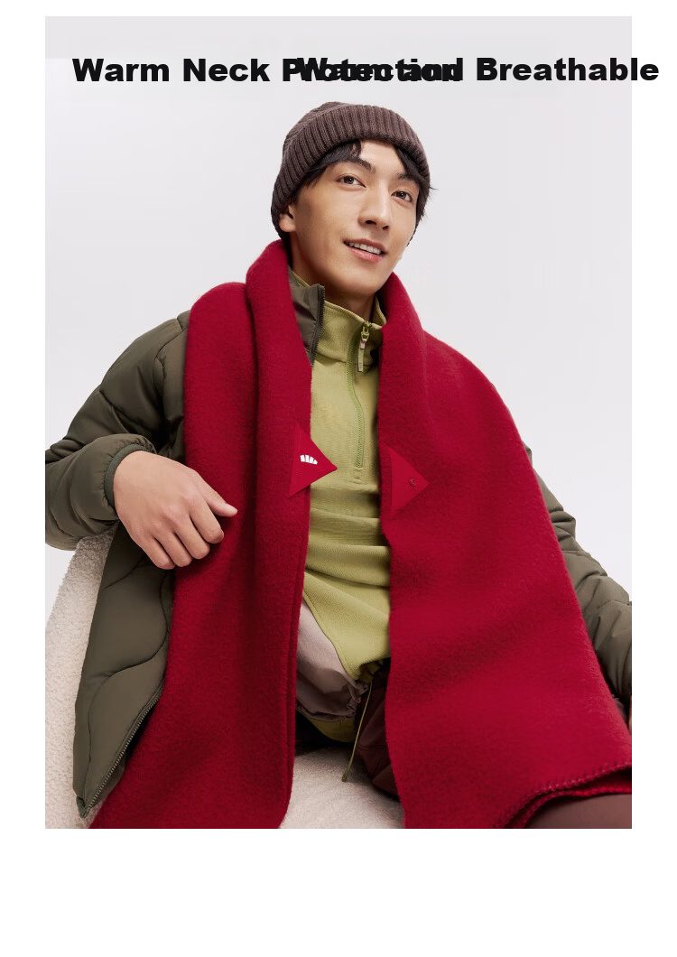 Beneunder Scarf Red Wool Warm Shawl Gift Box for Girlfriend Elders Women's Day Birthday Year of Birth Celebration 14