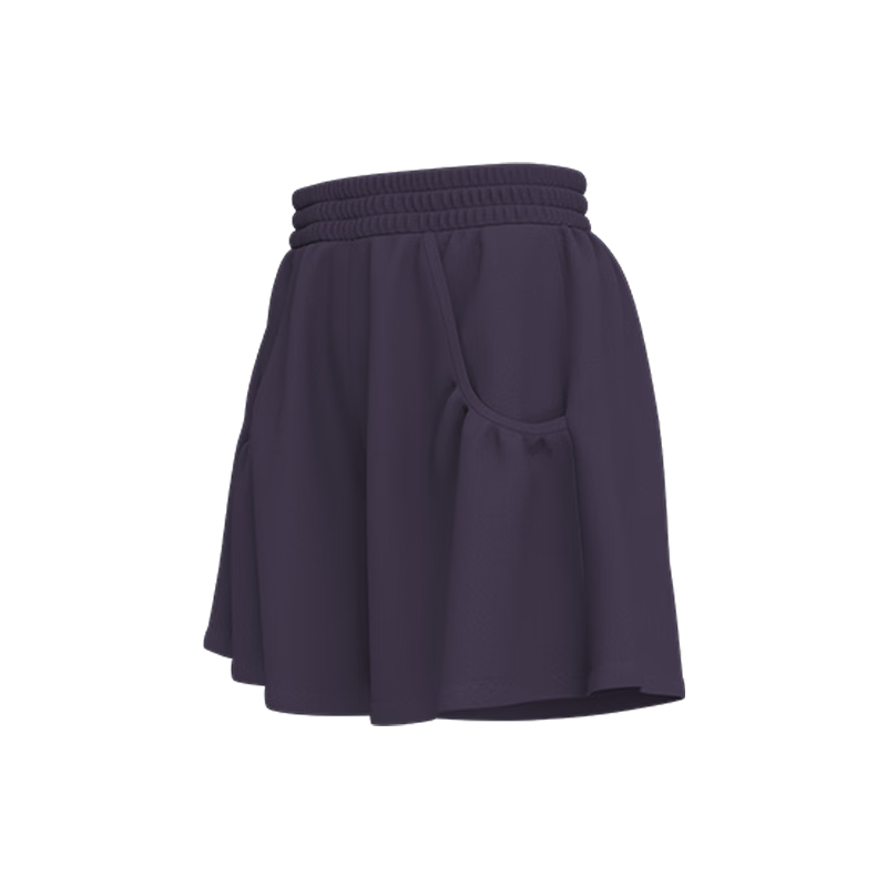 MINISO Sports Shorts M Recommended Weight 95-105 Jin Starry Black Peach Pleated Shorts