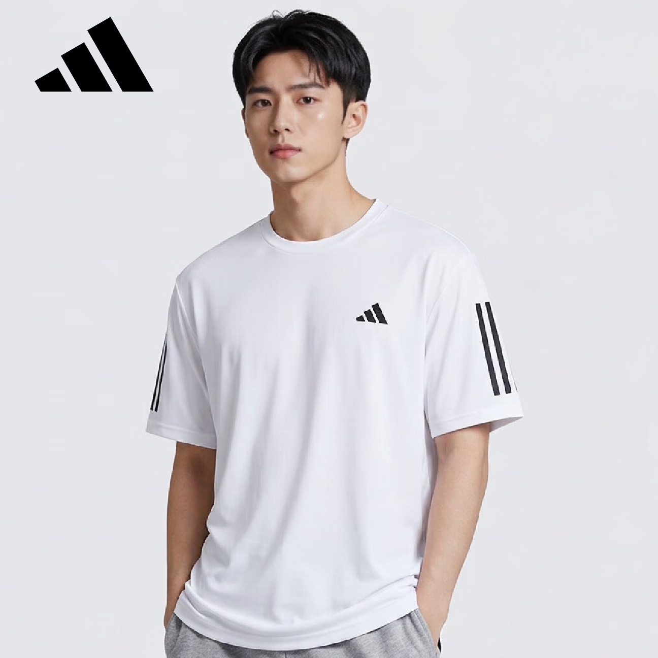 Adidas Men's Training Series TR-ES TEE 3S M Short Sleeve T-Shirt KU8731 Gray XL 2