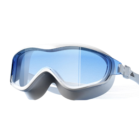 Peak Large Frame Swimming Goggles Adult Unisex HD Waterproof Anti-Fog Integrated Professional Diving Swimming Glasses Gradient Blue