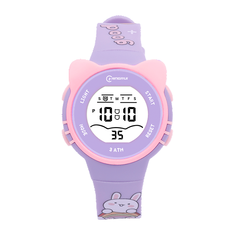 40,000 Kilometers Electronic Waterproof Kids Watch for Girls Students Cartoon Printed Gift