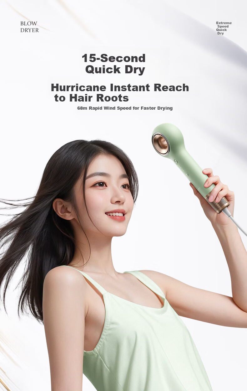 VTT Germany Lollipop High-Speed Hair Dryer Home Silent Negative Ion High Power Hair Protection Quiet Low Noise Birthday Gift 6