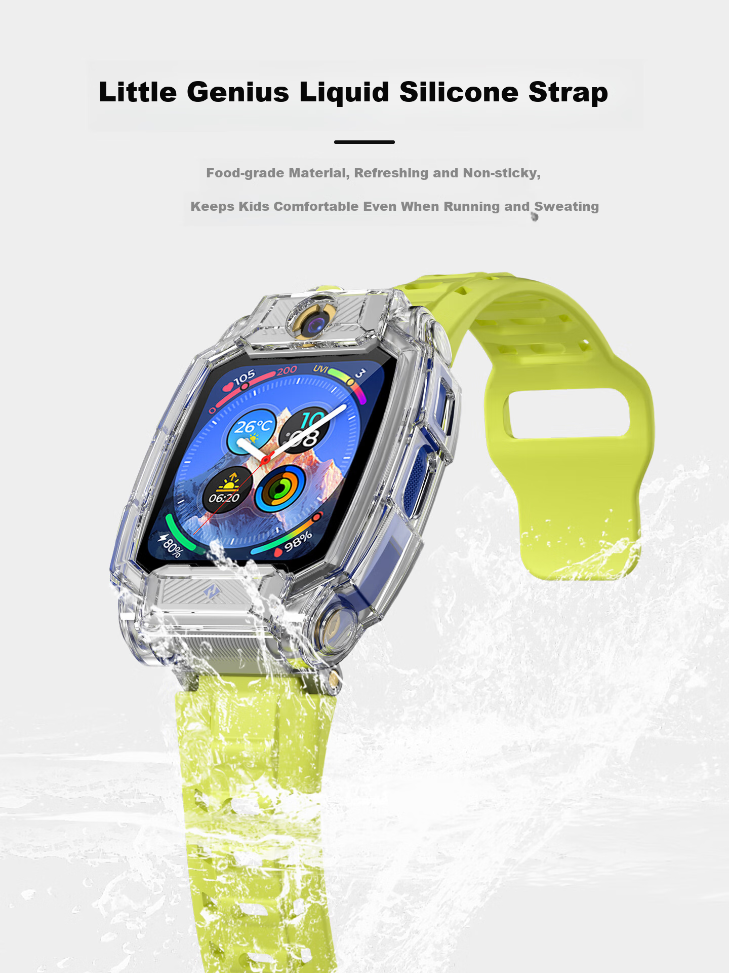 CHENSONG Silicone Breathable Mesh Strap for Xiaotiancai Z/Q/N/Y/D Series Kids' Smartwatch Black 1